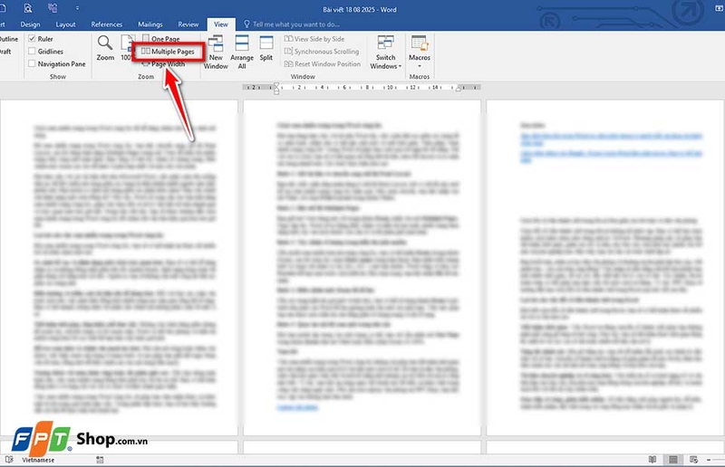 Xem nhiều trang trong Word - 05
