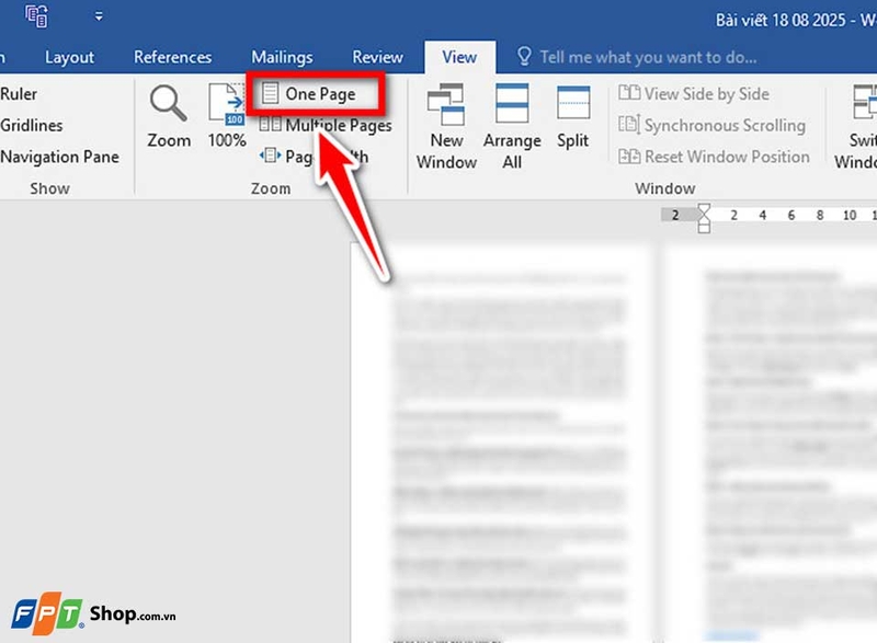 Xem nhiều trang trong Word - 02