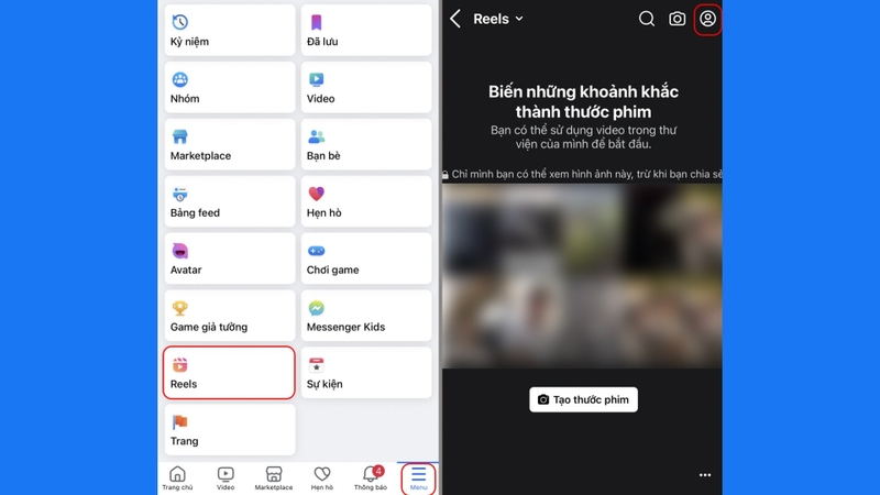 Cách xem lượt view Reels trên Facebook bước 1