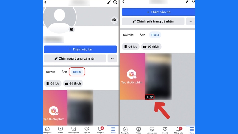 Cách xem lượt view Reels trên Facebook bước 2