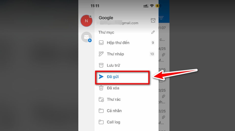Xem lại email đã gửi trong Outlook - 07