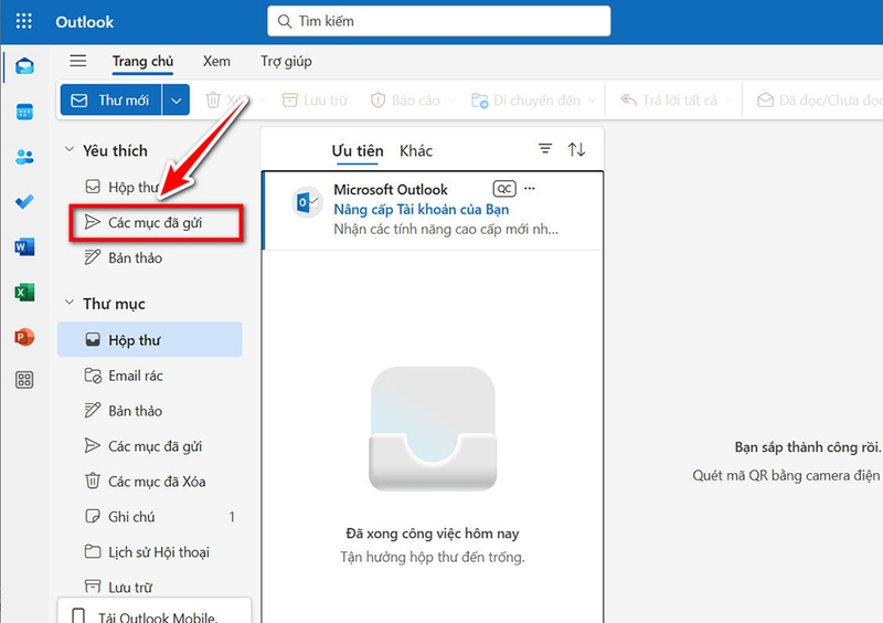 Xem lại email đã gửi trong Outlook - 10
