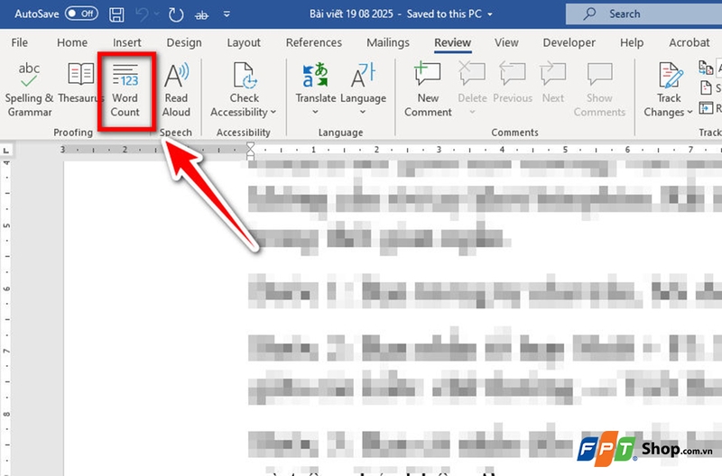 Xem nhanh số trang trong Word - 06
