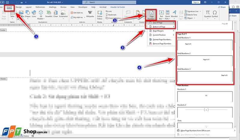 Xem nhanh số trang trong Word - 08