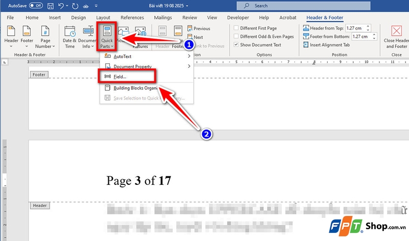 Xem nhanh số trang trong Word - 09