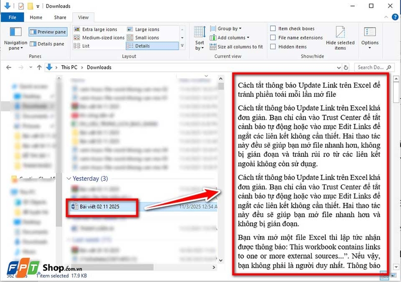 Xem trước file Word không cần mở - 07