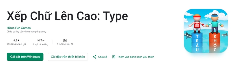 Xếp Chữ Lên Cao