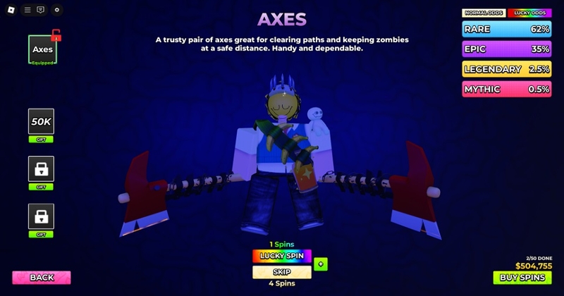 Vũ khí hạng C - Axes