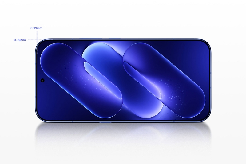 Xiaomi 18 Pro và Xiaomi 18 Pro Max gây ấn tượng với màn hình OLED viền 0,99 mm, tối ưu không gian hiển thị ở mặt trước.
