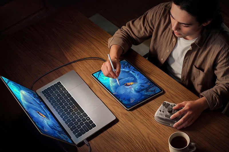 Xiaomi Pad 9 Pro Max có thể kết nối trực tiếp với laptop để mở rộng không gian làm việc.