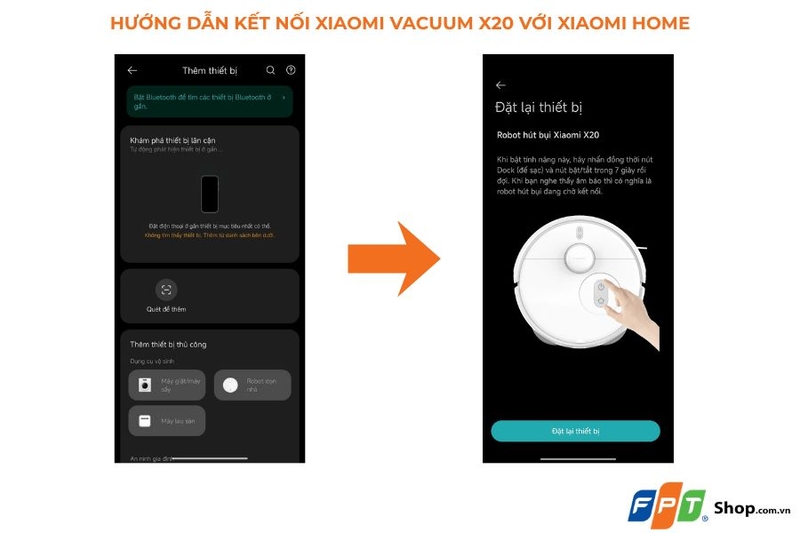 Cách kết nối Xiaomi Vacuum X20