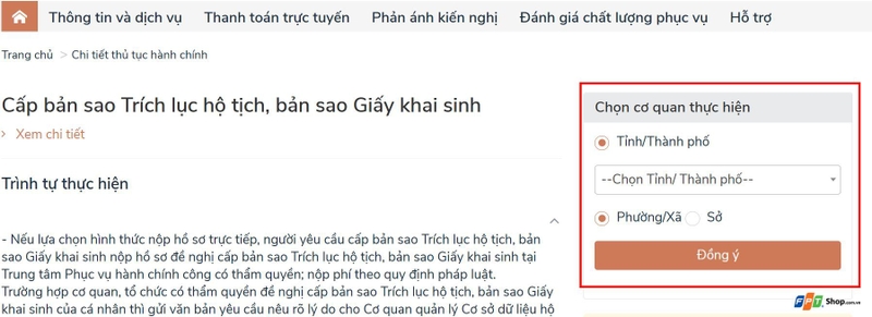 Xin cấp bản sao giấy khai sinh online (ảnh 5)