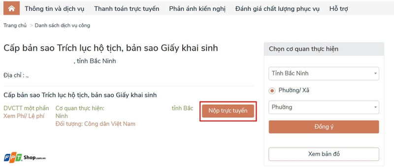 Xin cấp bản sao giấy khai sinh online (ảnh 6)