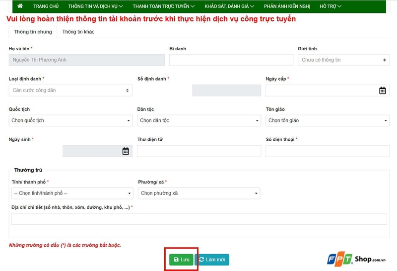 Xin cấp bản sao giấy khai sinh online (ảnh 7)