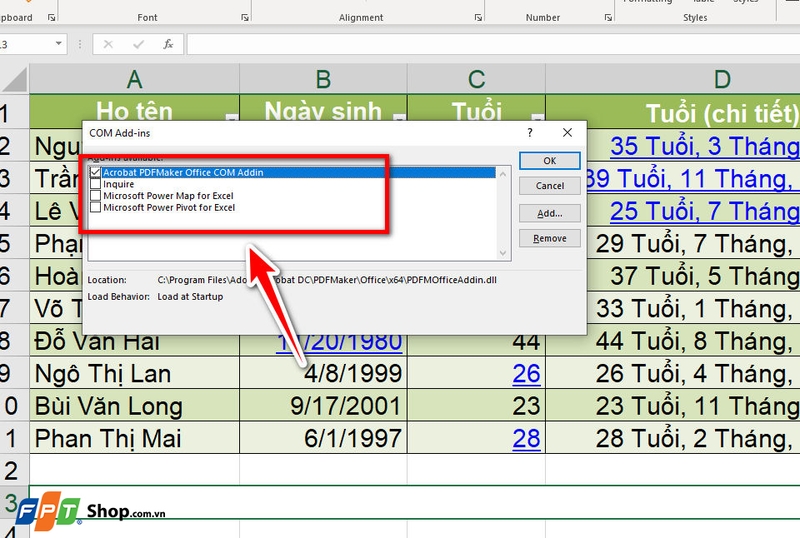 Cách xóa Add-in trong Excel - 07