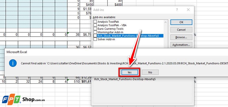 Cách xóa Add-in trong Excel - 11