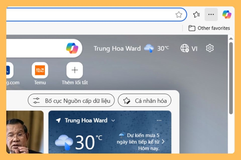 Truy cập cài đặt lịch sử duyệt web