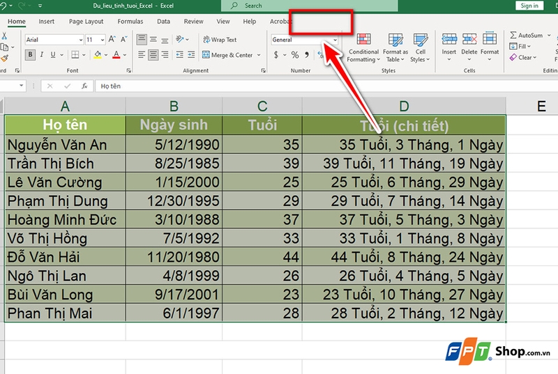 Xóa định dạng bảng trong Excel - 05