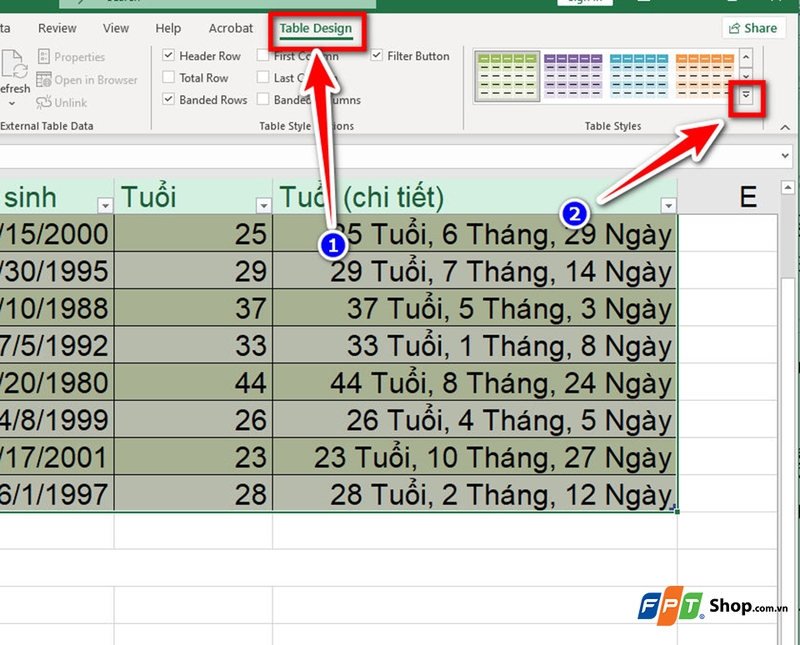 Xóa định dạng bảng trong Excel - 08
