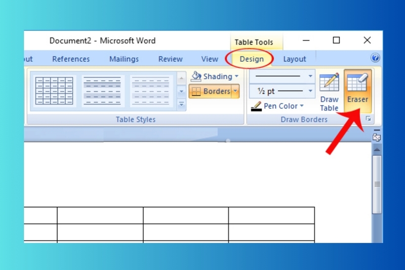 xóa đường viền bảng trong word giữ lại nội dung trong bảng hình 5