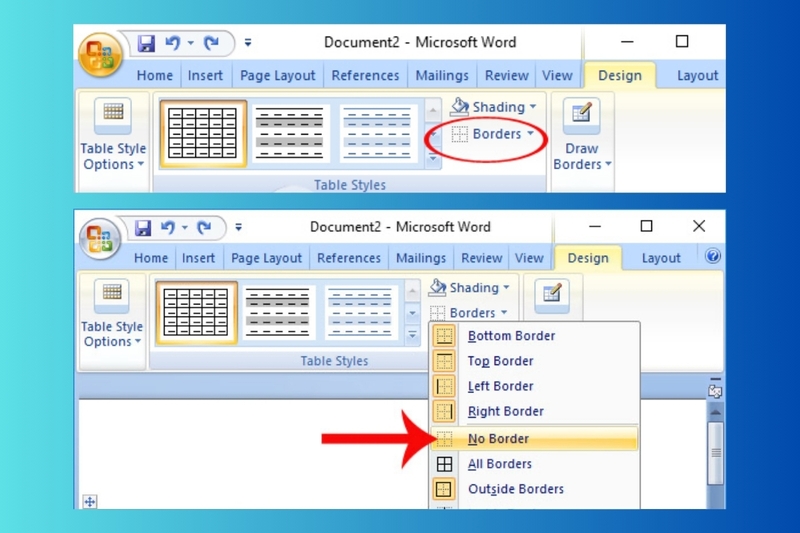 xóa đường viền bảng trong word giữ lại nội dung trong bảng hình 7