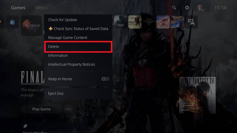 xóa game trên PS5 hình 4