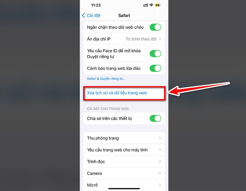 Cách xóa lịch sử Safari trên iPhone - 05