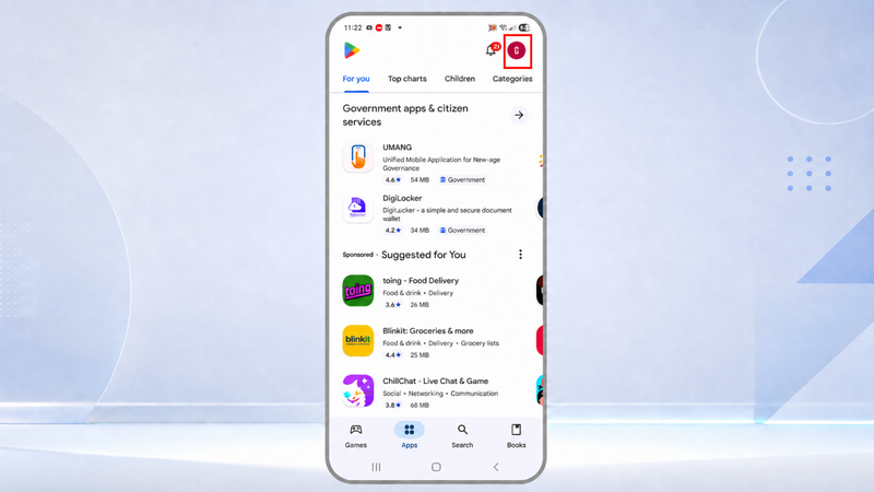 Truy cập ứng dụng Google Play Store