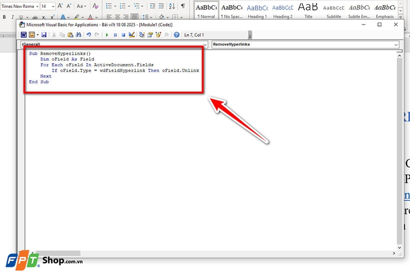 Cách xóa link trong Word - 09
