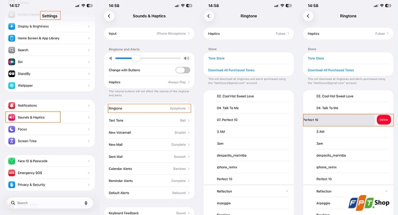 Cách xóa nhạc chuông trên iPhone trong Cài đặt