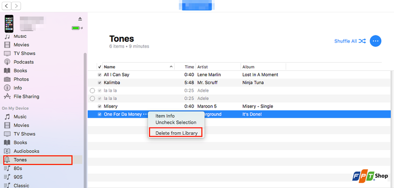Cách xóa nhạc chuông bằng iTunes trên Windows hoặc macOS