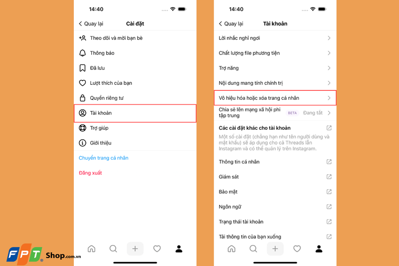 xóa tài khoản threads có mất Instagram không 7