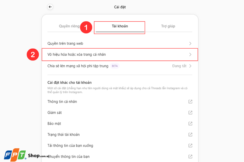 xóa tài khoản threads có mất Instagram không 2