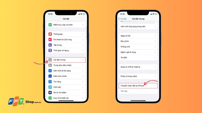 Truy cập Cài đặt