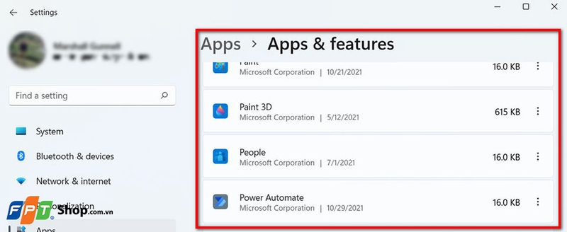 Cách xóa ứng dụng Win 11 - 04