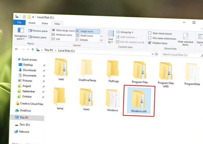 xóa file Windows.old trên Win 10 - 03