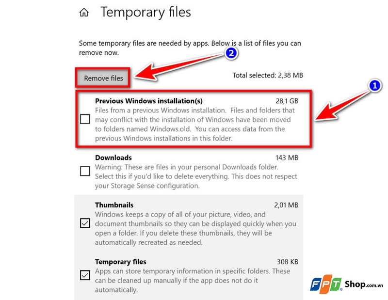 xóa file Windows.old trên Win 10 - 07