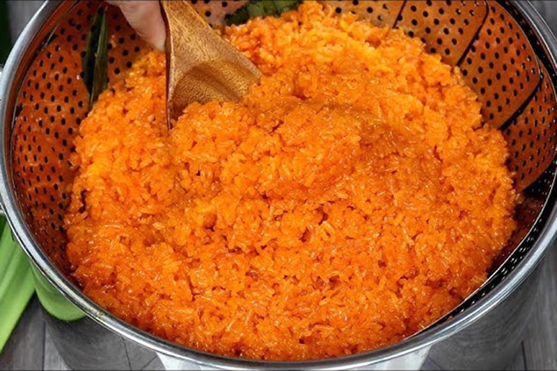 Xôi gấc dẻo ngọt - 07
