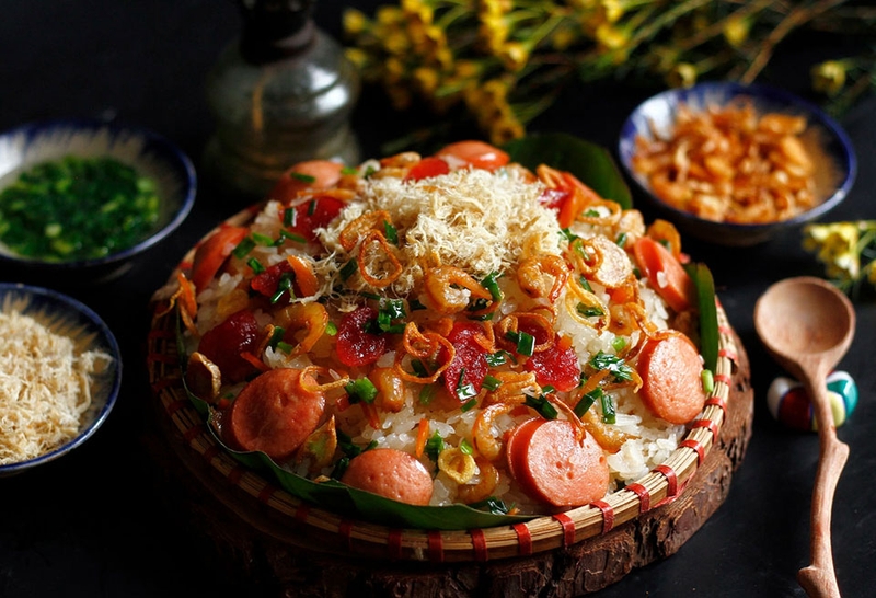 Cách nấu xôi mặn thập cẩm - 01