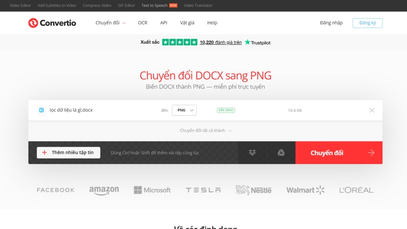 nhấn chọn PNG