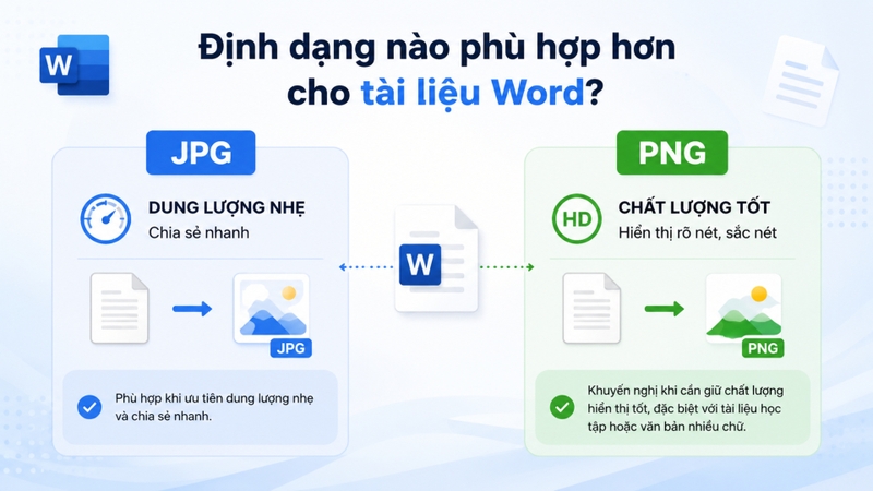 Định dạng nào phù hợp hơn cho tài liệu Word?