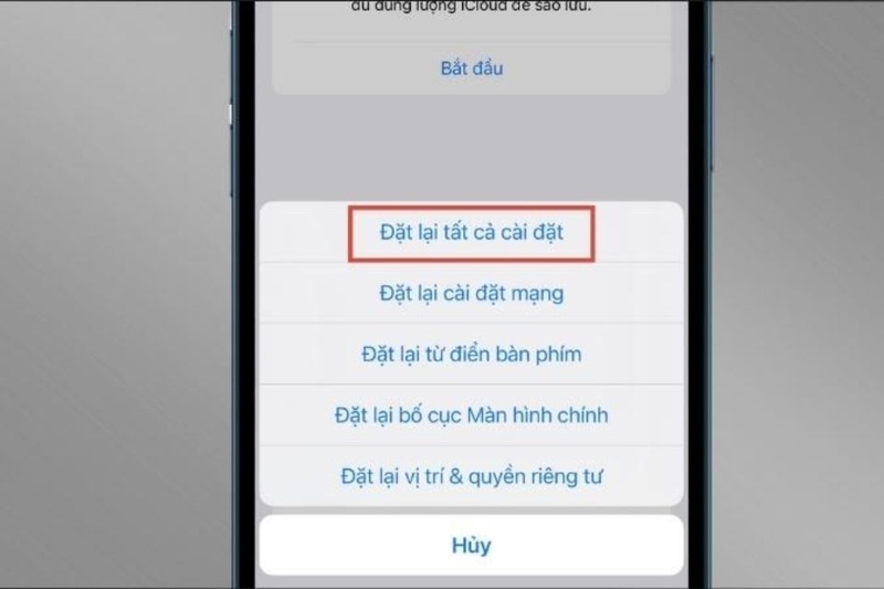 Khôi phục lại cài đặt gốc