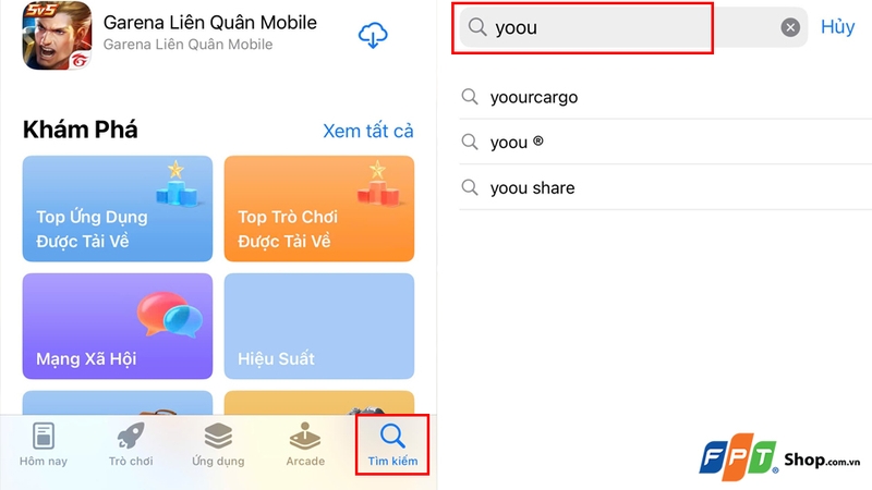 Tìm kiếm chính xác từ khóa "YOOU"