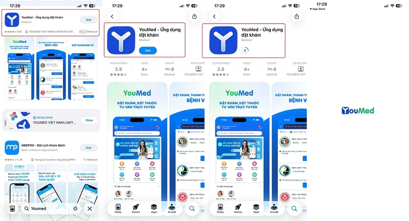 Cách tải YouMed - Ứng dụng đặt khám cho iOS