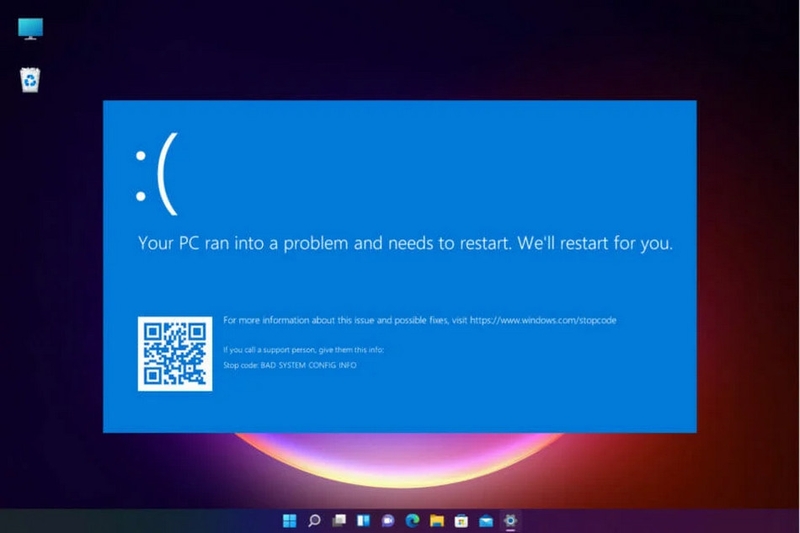 Your PC Ran Into a Problem and Needs to Restart - ảnh 1