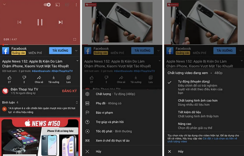Điều chỉnh độ phân giải video
