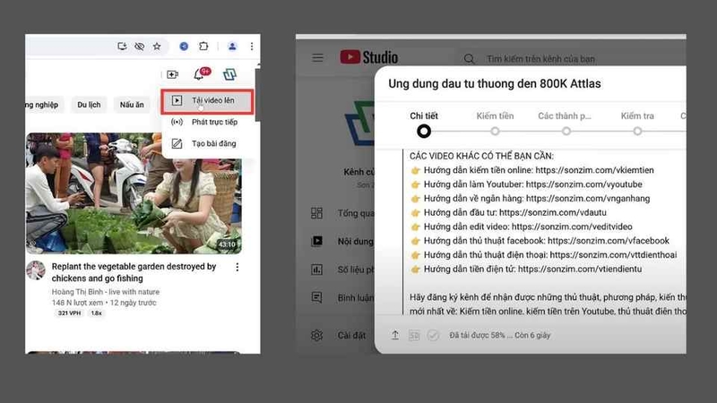 Truy cập YouTube Studio và điều hướng đến mục Nội dung