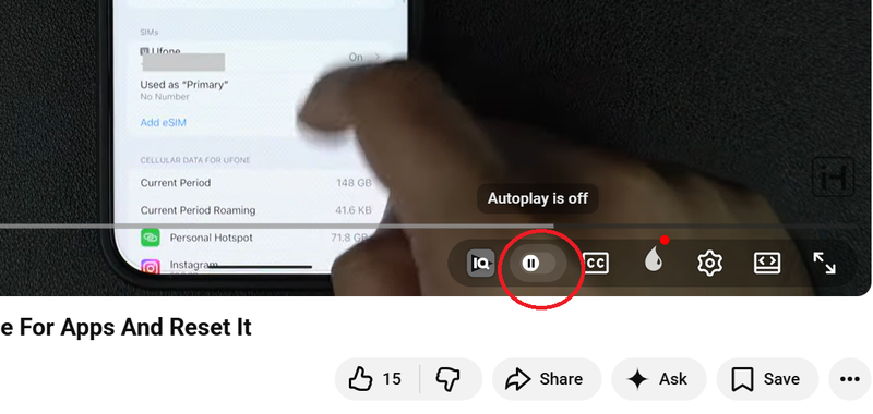 Tính năng autoplay
