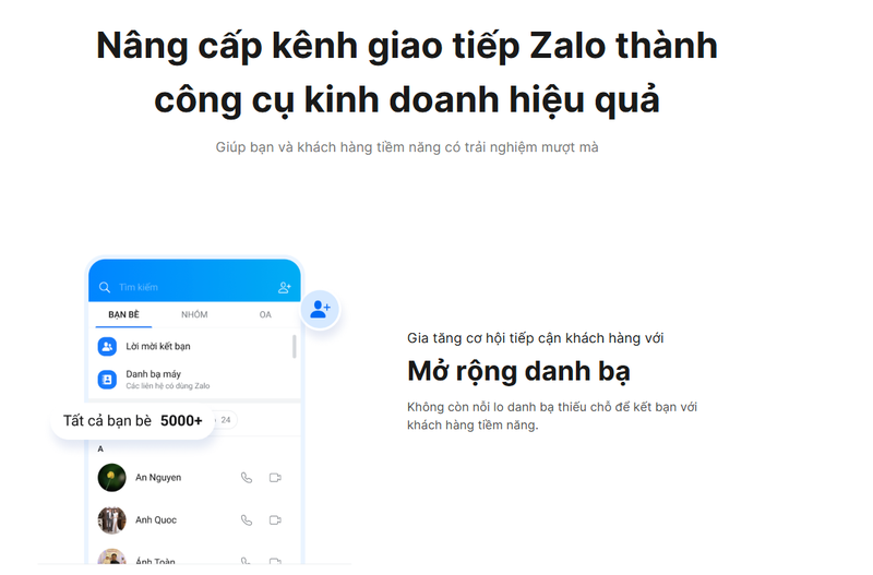 Zalo giới hạn bao nhiêu bạn 5