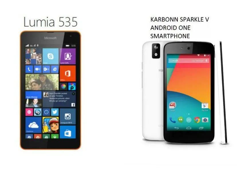 So sánh Microsoft Lumia 535 với Sparkle V Karbonn Android One